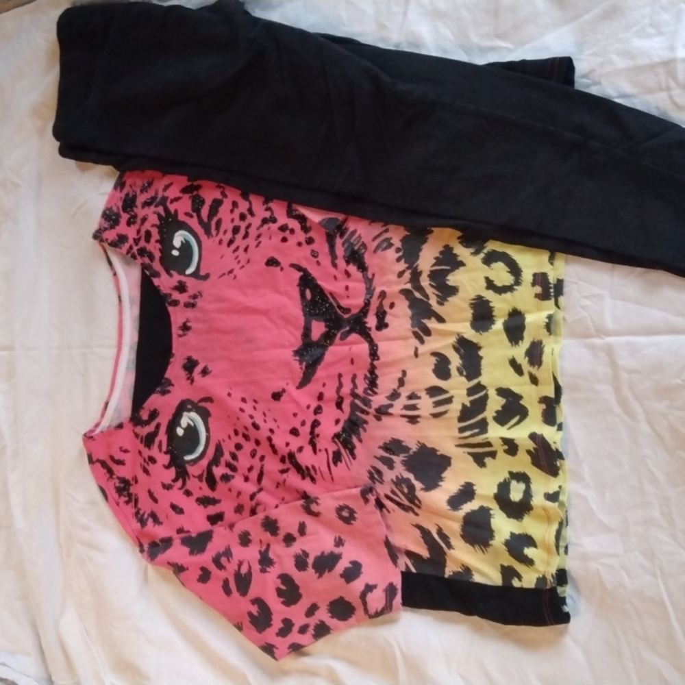 Girls Justice size 18. Shirt and leggings set.